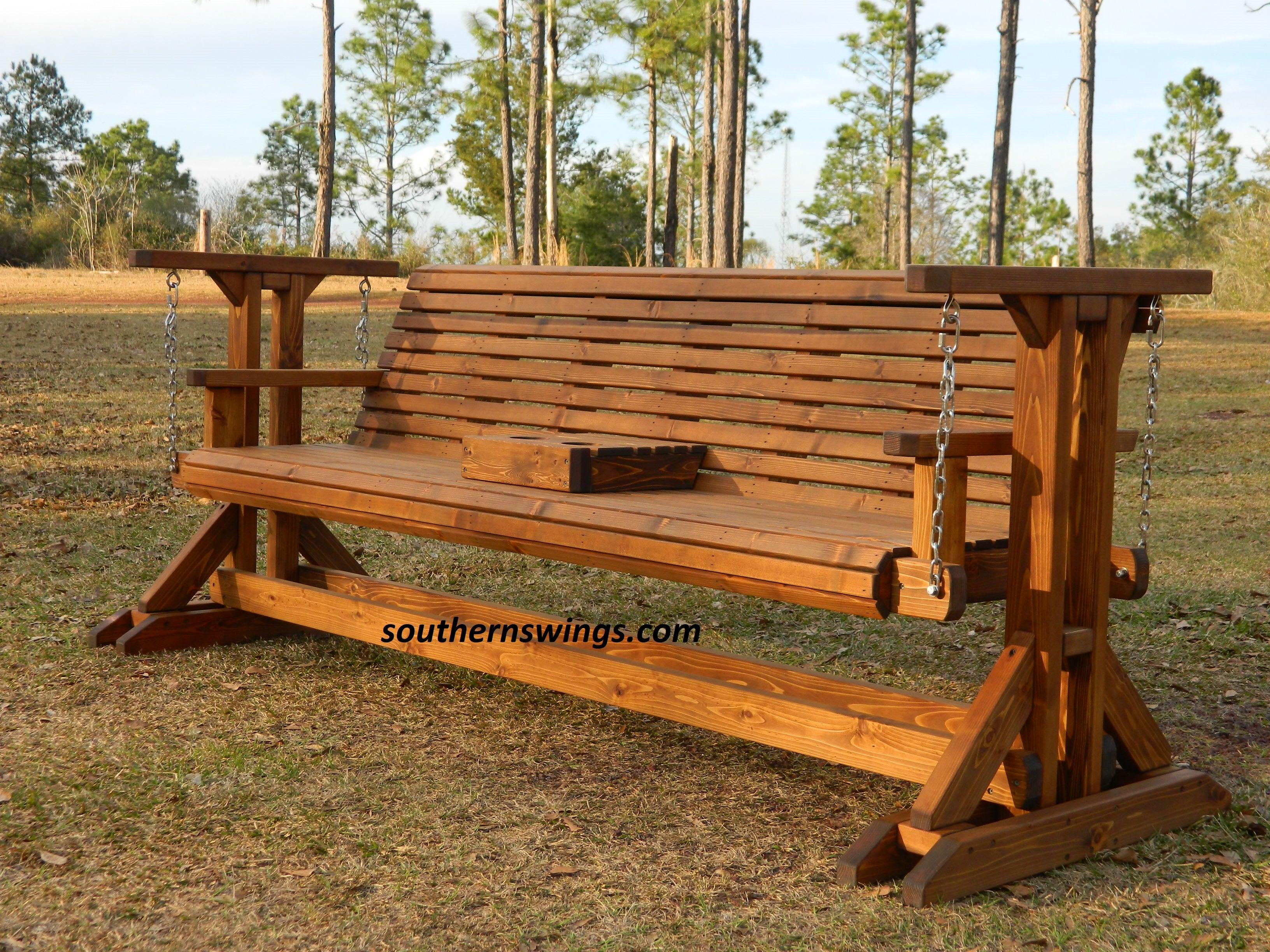 Southern Swings 6ft Glider Swing, Wood Porch Swing, Custom Outdoor Furniture,Bench,Oversized