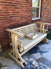 Load image into Gallery viewer, SouthernSwings Rollback Pressure Treated Glider Swing,Pressure Treated Porch Glider Swing, Solid Wood Patio Glider, Garden Bench, Custom Outdoor Living Room Furniture, Option to Personalize