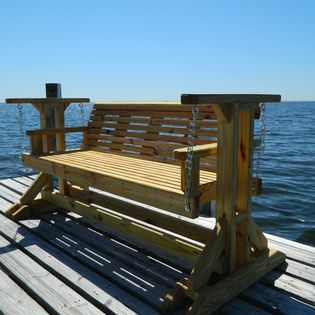 SouthernSwings Rollback Pressure Treated Glider Swing,Pressure Treated Porch Glider Swing, Solid Wood Patio Glider, Garden Bench, Custom Outdoor