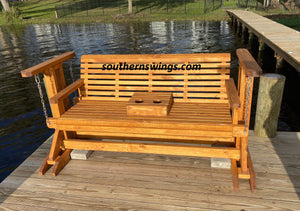 5ft Glider Swing, Outdoor Furniture, Porch Swing, Patio Bench,Free Shipping - Southern Swings