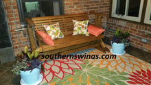 Load image into Gallery viewer, 5ft Cedar Wood Glider Swing, Cedar Porch Swing, Outdoor Bench - Southern Swings