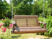 Load image into Gallery viewer, 3ft Cedar or Pine Porch Swing, Swing Chair, Patio Chair Swing, Tree Swing, Hanging Chair with Option to Personalize,Free Shipping - Southern Swings