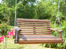 Load image into Gallery viewer, 3ft Cedar or Pine Porch Swing, Swing Chair, Patio Chair Swing, Tree Swing, Hanging Chair with Option to Personalize,Free Shipping - Southern Swings