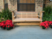 Load image into Gallery viewer, Cedar Glider Swing, Wood Bench, Patio Set, Love Seat, Bench, Oversized - Southern Swings