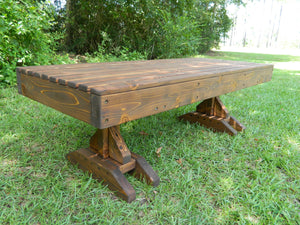 Solid Wood Coffee Table, Cedar or Pine Patio Table, Outdoor Furniture,Custom Home Decor,Free Shipping - Southern Swings
