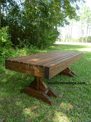 Solid Wood Coffee Table, Cedar or Pine Patio Table, Outdoor Furniture,Custom Home Decor,Free Shipping - Southern Swings