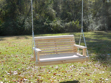 Load image into Gallery viewer, 3ft Cedar or Pine Porch Swing, Swing Chair, Patio Chair Swing, Tree Swing, Hanging Chair with Option to Personalize,Free Shipping - Southern Swings