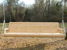 Load image into Gallery viewer, Cedar Porch Swing, Solid Wood Bench, Outdoor Furniture, Bench, Oversized, - Southern Swings