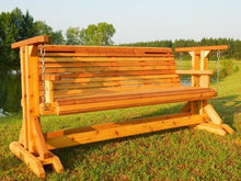 Load image into Gallery viewer, 4ft Cedar Wood Glider Swing, Cedar Porch Swing, Outdoor Bench, Love Seat,Free Shipping - Southern Swings