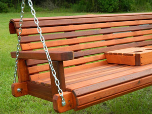 4ft Cedar Porch Swing, Hanging Tree Swing, Porch Swing, Patio Swing, Bench - Southern Swings