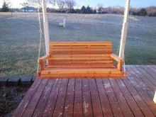 Load image into Gallery viewer, 4ft Cedar Porch Swing, Hanging Tree Swing, Porch Swing, Patio Swing, Bench - Southern Swings
