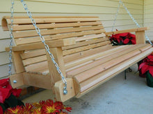 Load image into Gallery viewer, Cedar Porch Swing, Solid Wood Bench, Outdoor Furniture, Bench, Oversized, - Southern Swings