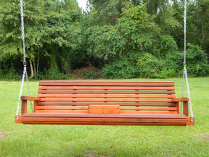 6ft Cedar Porch Swing, Custom Outdoor Wood Furniture, Oversize Swing,Free Shipping - Southern Swings