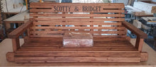 Load image into Gallery viewer, 4ft Porch Swing, solid wood outdoor furniture, personalized gift, - Southern Swings