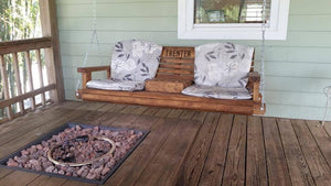 5ft Porch Swing, porch furniture, wooden bench, gift for family - Southern Swings