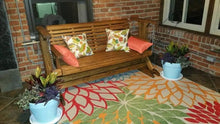 Load image into Gallery viewer, 4ft Cedar Wood Glider Swing, Cedar Porch Swing, Outdoor Bench, Love Seat,Free Shipping - Southern Swings