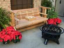 Load image into Gallery viewer, Cedar Glider Swing, Wood Bench, Patio Set, Love Seat, Bench, Oversized - Southern Swings