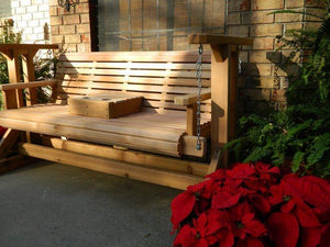 Cedar Glider Swing, Wood Bench, Patio Set, Love Seat, Bench, Oversized - Southern Swings