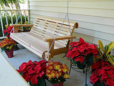 Cedar Porch Swing, Solid Wood Bench, Outdoor Furniture, Bench, Oversized, - Southern Swings