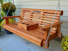 Load image into Gallery viewer, 4ft Porch Swing, solid wood outdoor furniture, personalized gift, - Southern Swings