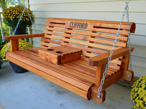 4ft Porch Swing, solid wood outdoor furniture, personalized gift, - Southern Swings